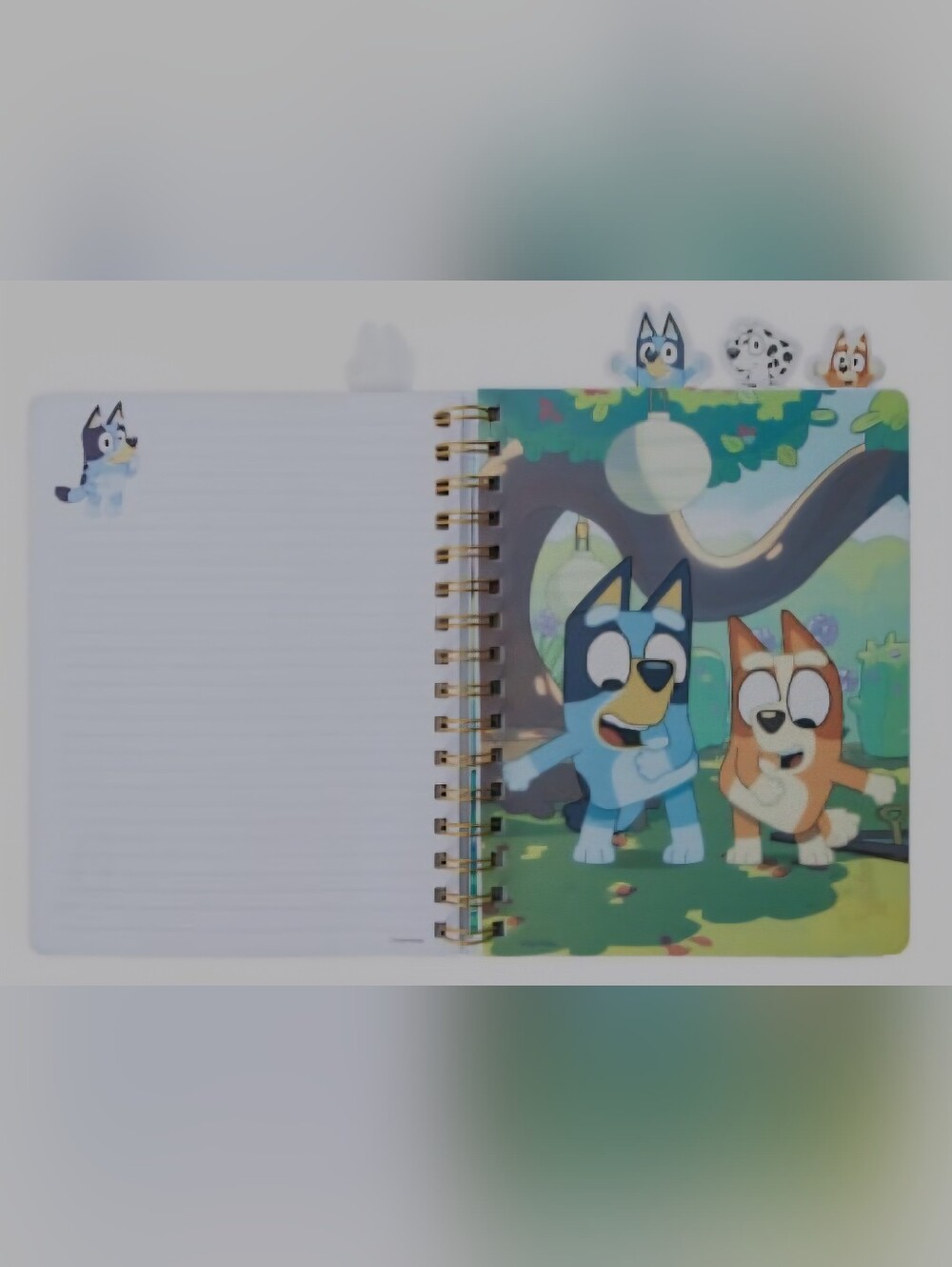 Blue Cartoon Spiral Notebook - Light Blue Character Journal - Picture 3 of 5